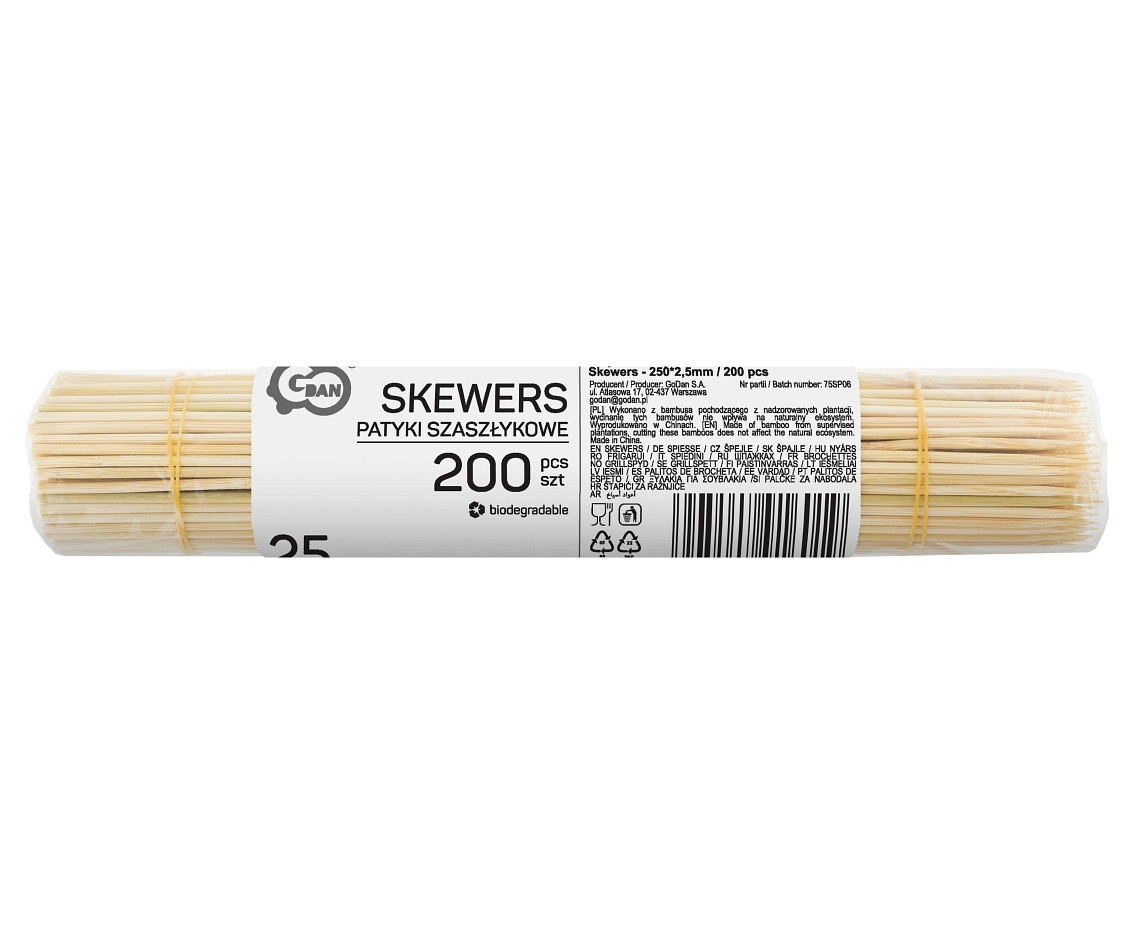 Skewers - 250*2,5mm / 200 pcs.