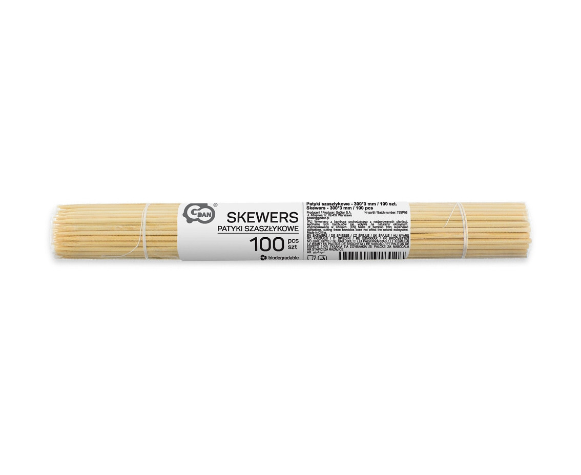 Skewers - 300*3mm / 100 pieces