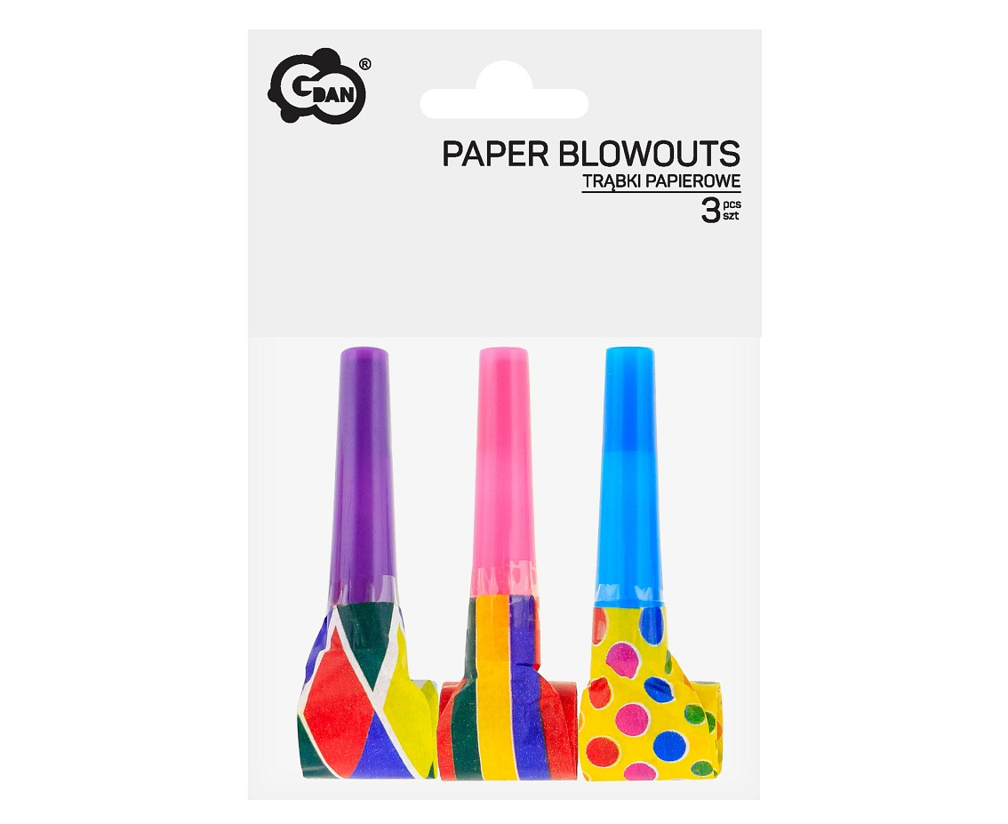 Paper blowouts, 3 pcs