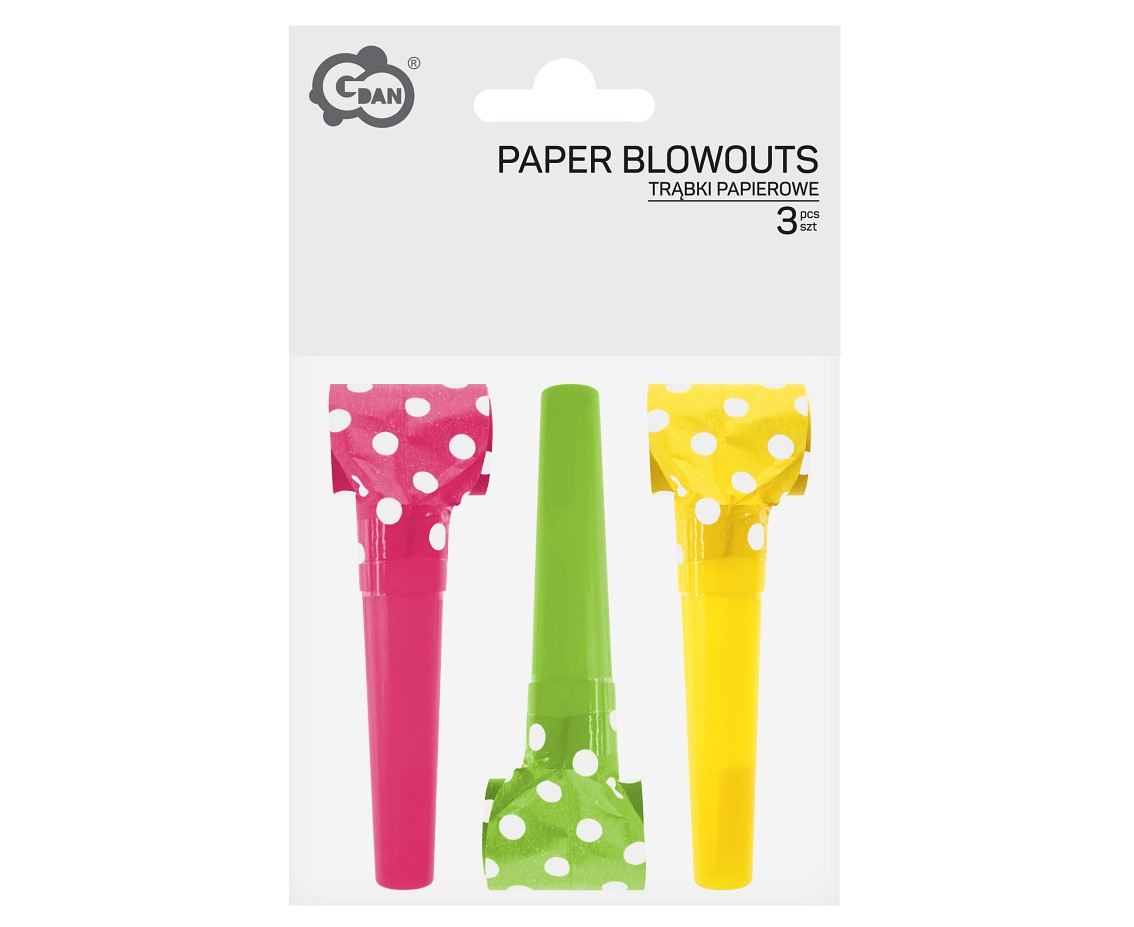 Paper blowouts, 3 pcs