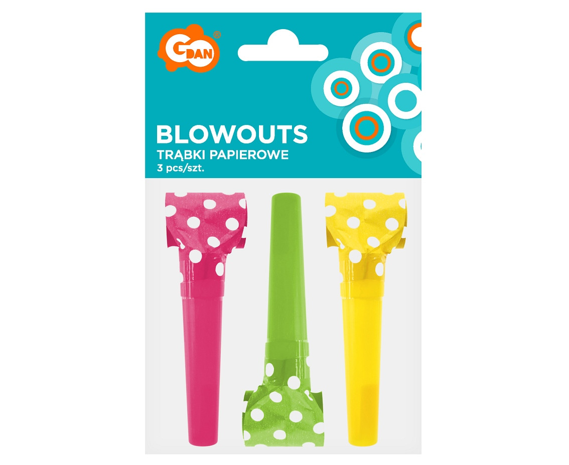 Paper blowouts, 3 pcs