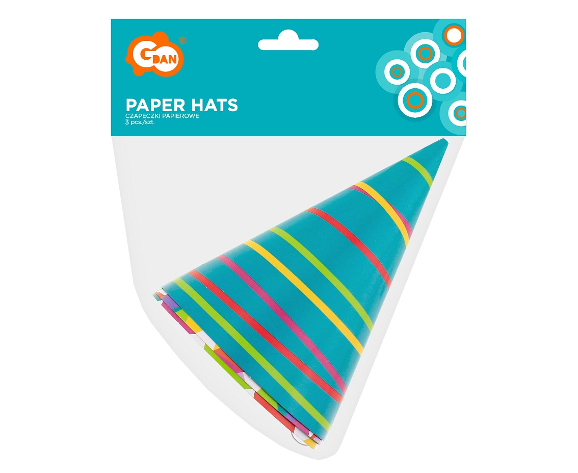 Paper hats, 3 pcs