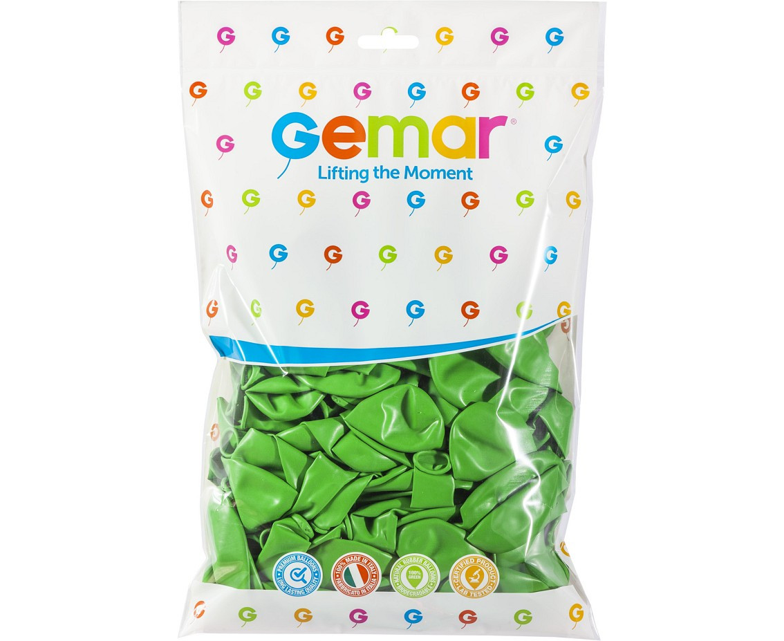 Balony Gemar 9", pastel zielone, 100szt.