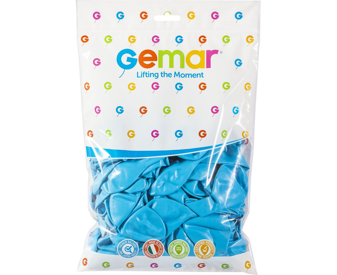 Balony Gemar 9", pastel błękitne, 100szt.