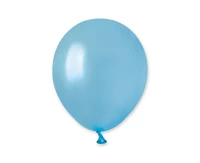 Balony Gemar 5", metalik błękitne, 100szt. KK