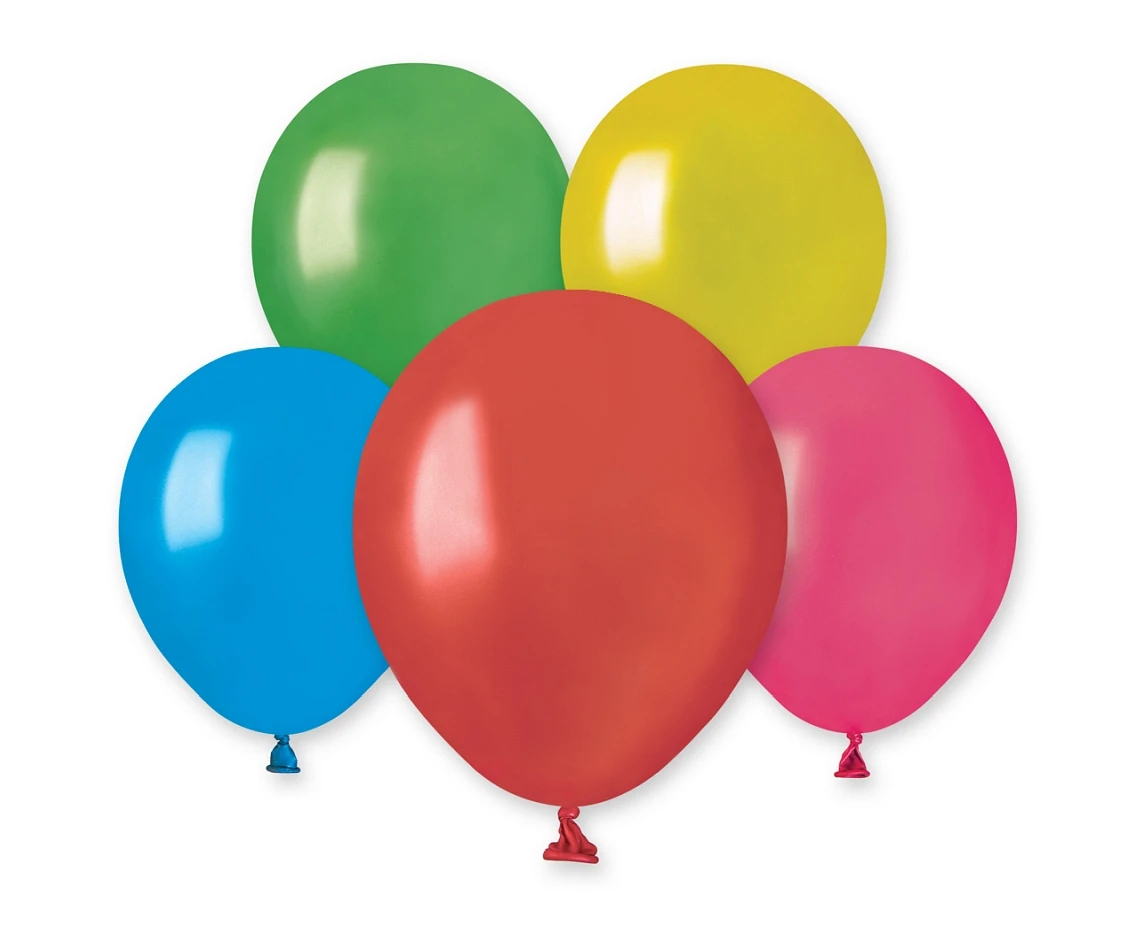 Balony Gemar 5", metalik mix, 100szt.