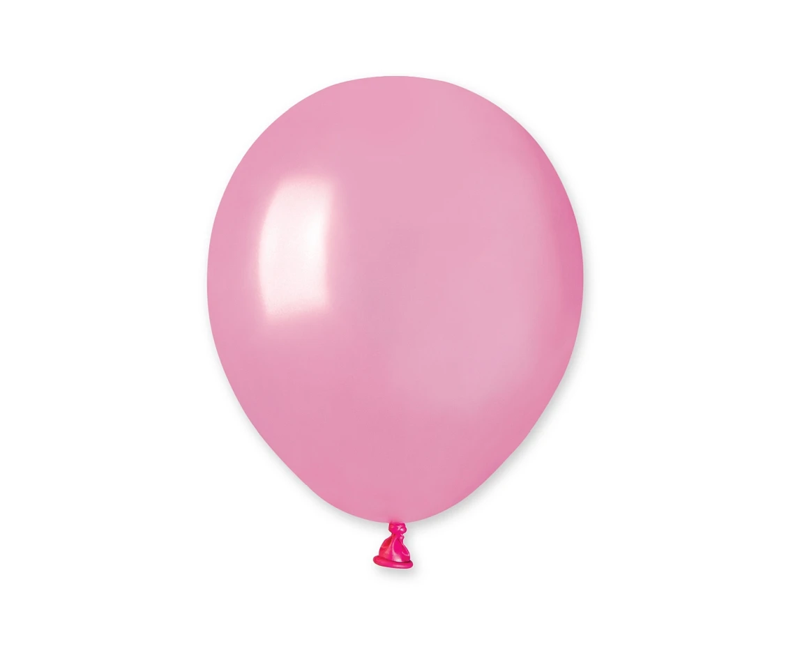 Balony Gemar 5", metalik różowe, 100szt.