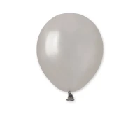 Balony Gemar 5", metalik srebrne, 100szt.