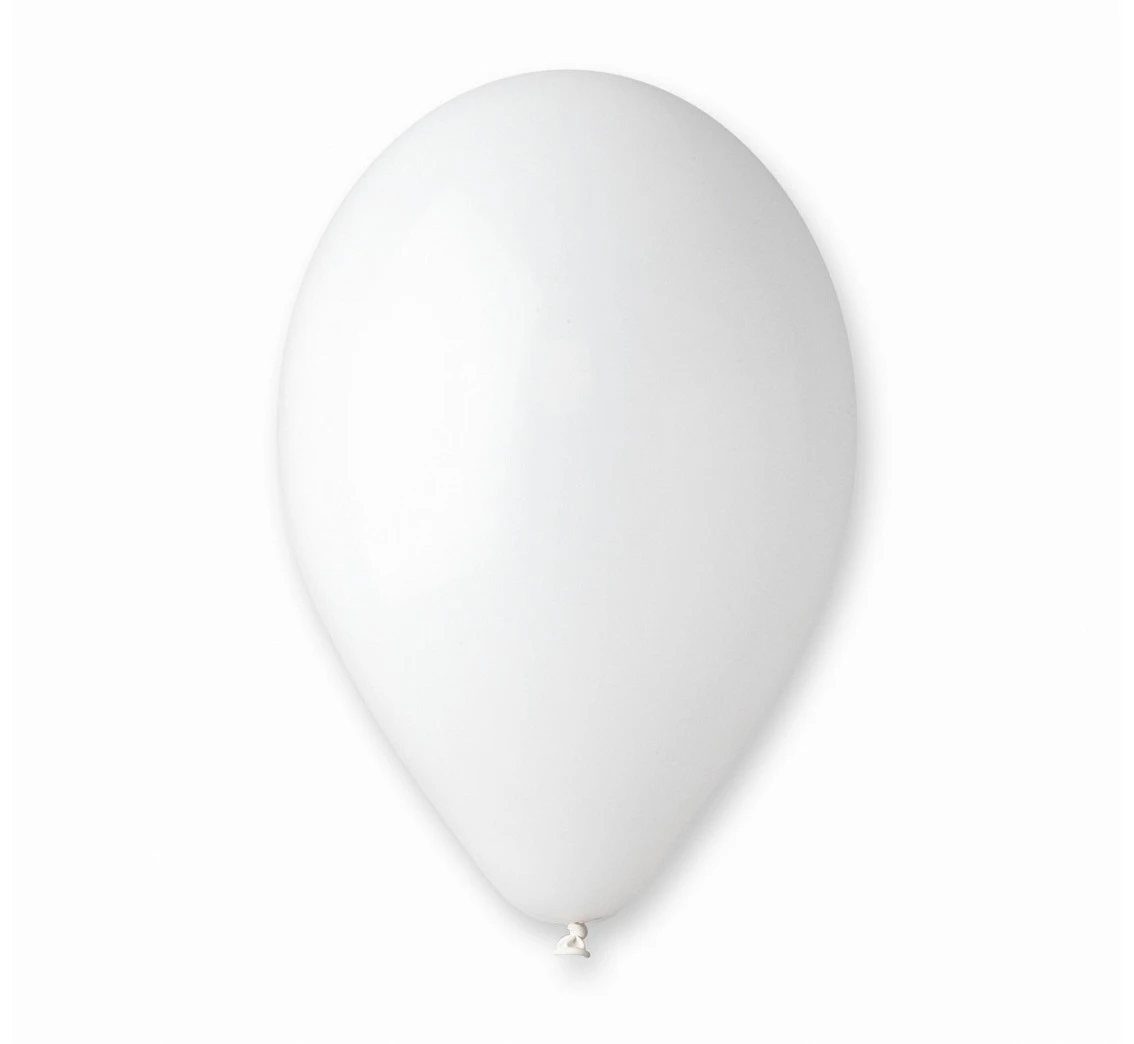 Balony Gemar 10", pastel białe, 100szt.