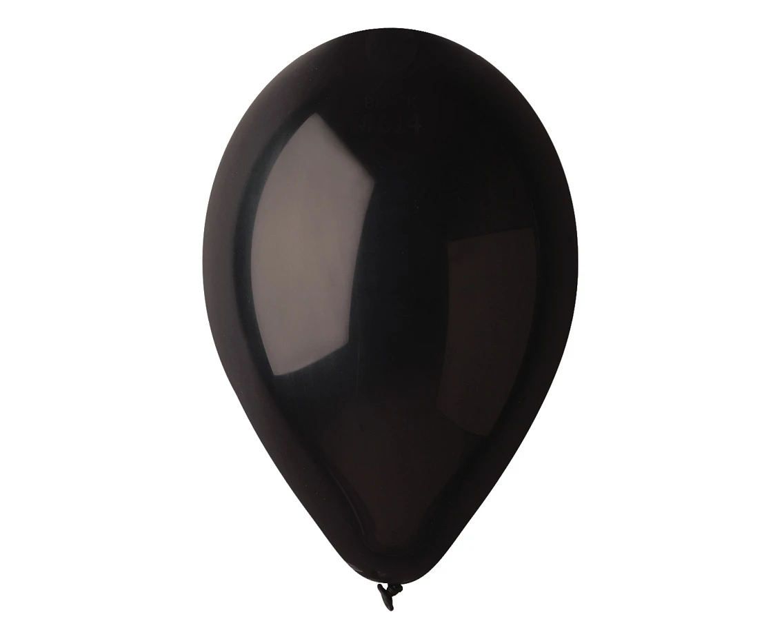 Balony Gemar 10", pastel czarne, 100szt.