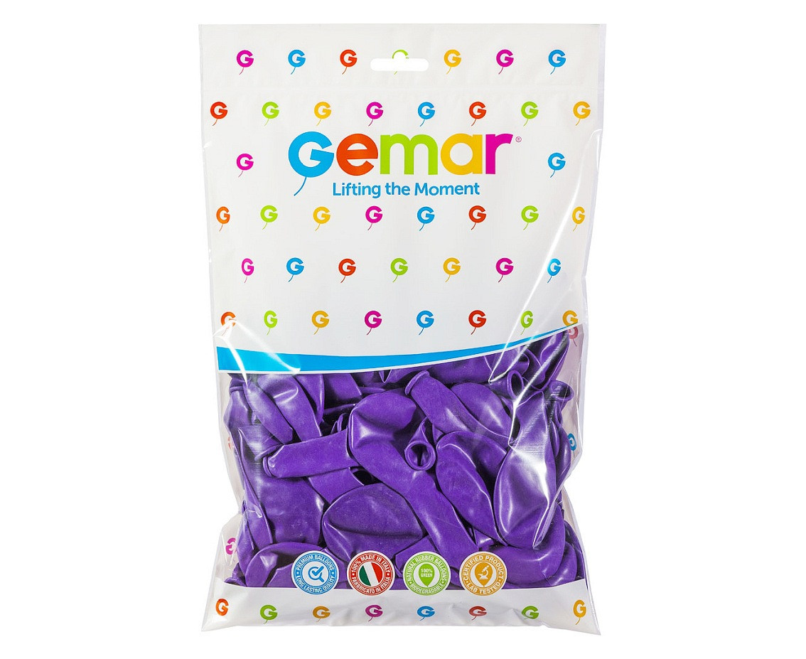 Balony Gemar 10", pastel fioletowe, 100szt.