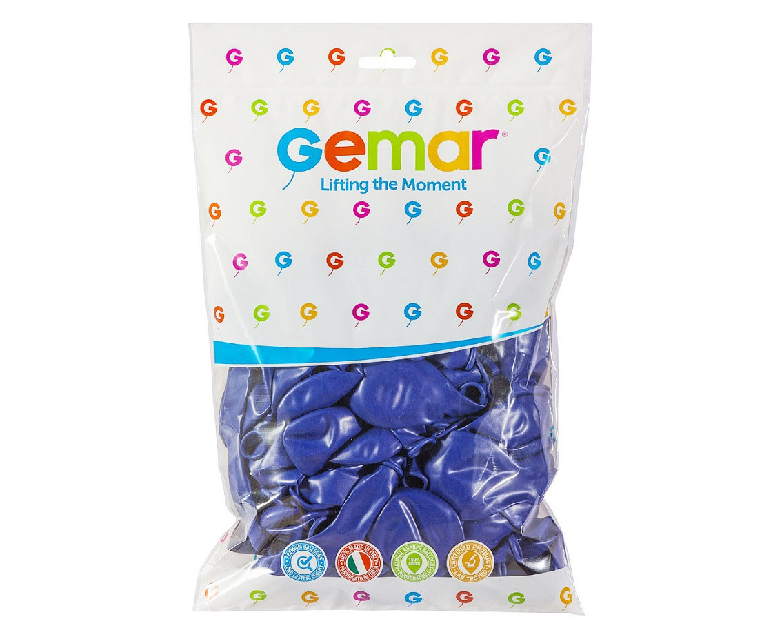Balony Gemar 10", granatowe, 100szt.