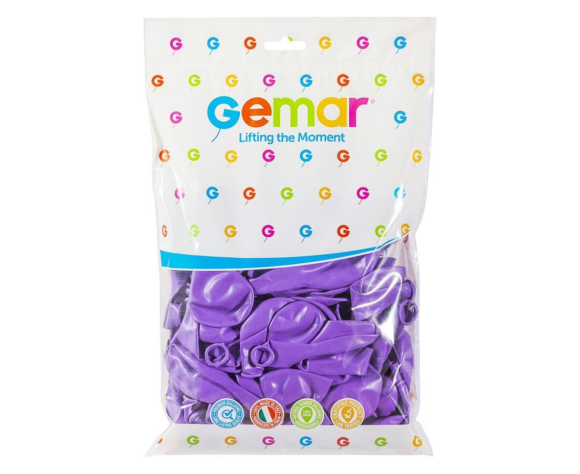 Balony Gemar 10", pastel lawendowe, 100szt.