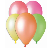 Balloons Gemar 10", pastel fluor mix, 100pcs