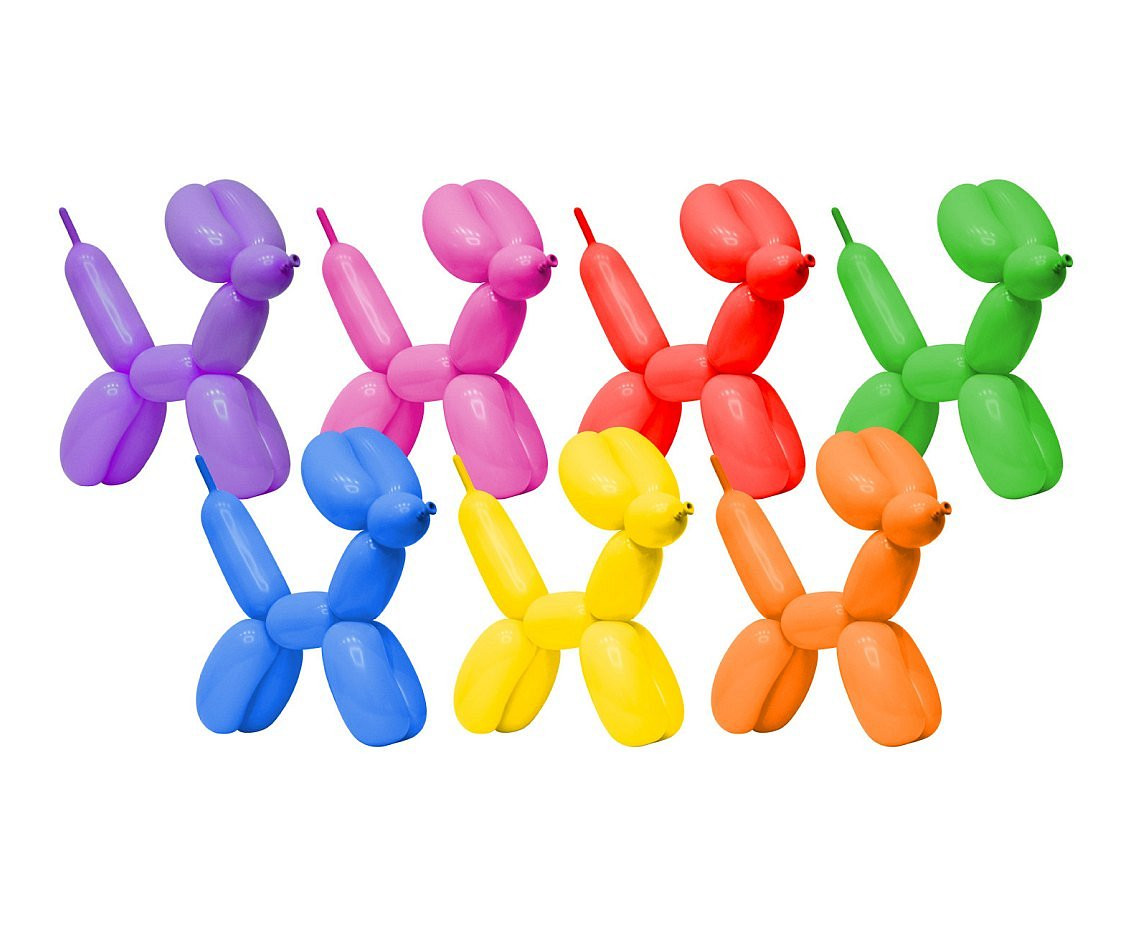 Balloons Gemar, modelling balloon, mix, 100pcs