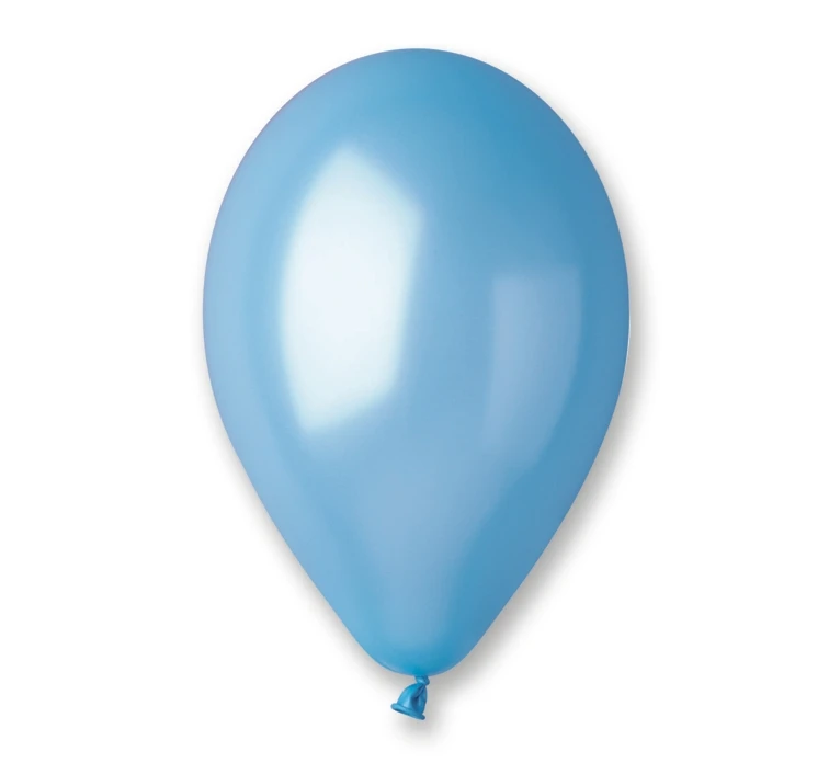 Balony Gemar 10", metalik błękitne, 100szt.