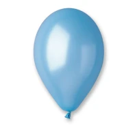 Balony Gemar 10", metalik błękitne, 100szt.