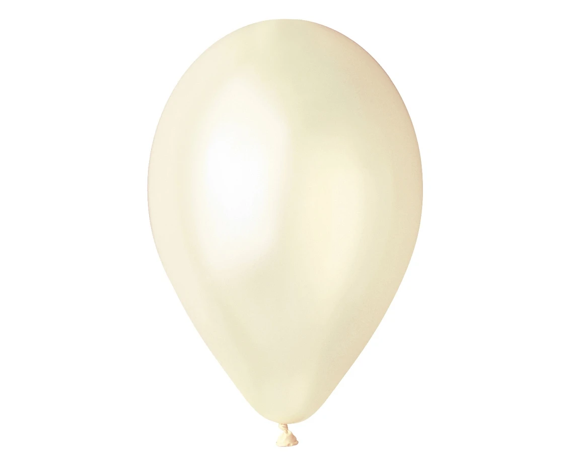 Balony Gemar 10", metalik kość słoniowa, 100szt.