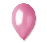 Balony Gemar 10", metalik różowe, 100szt.