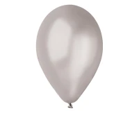 Balony Gemar 10", metalik srebrne, 100szt.