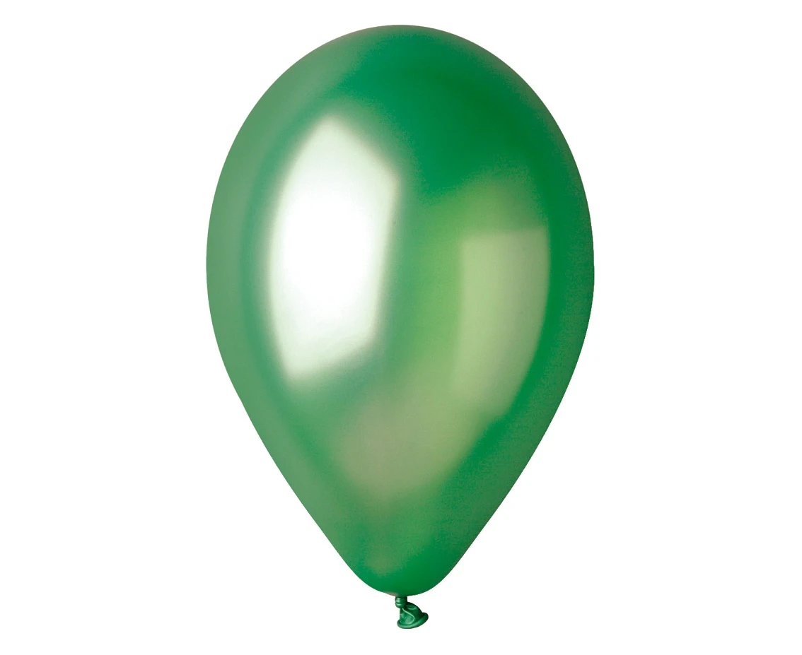 Balony Gemar 10", metalik zielone, 100szt.