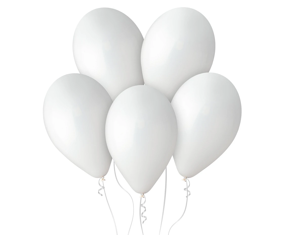 Balony Gemar 12", pastel białe, 100szt.