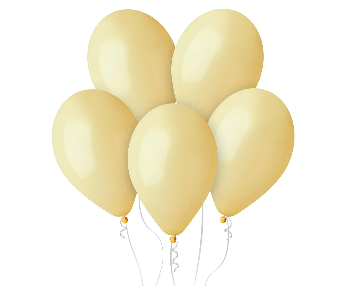 Balony Gemar 12", pastel musztardowe macaron, 100szt.