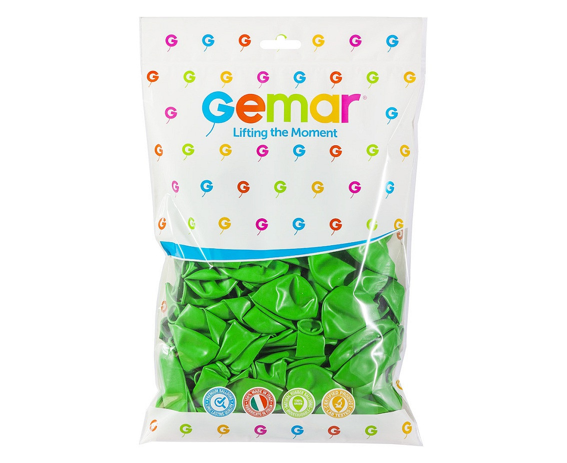 Balony Gemar 12", pastel zielone, 100szt.
