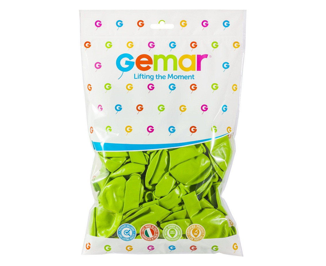 Balony Gemar 12", pastel pistacjowe, 100szt.