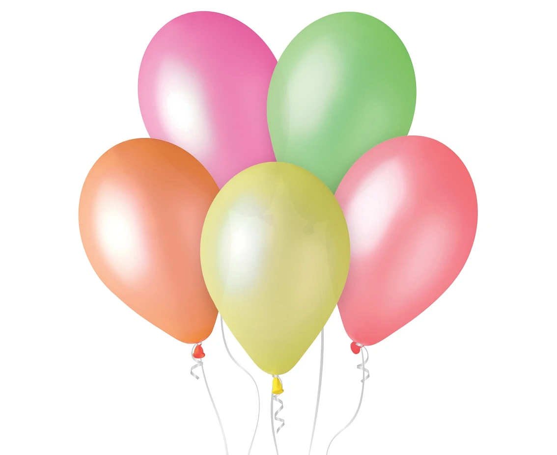 Balloons Gemar 13", pastel fluor mix, 33 cm, 100pcs