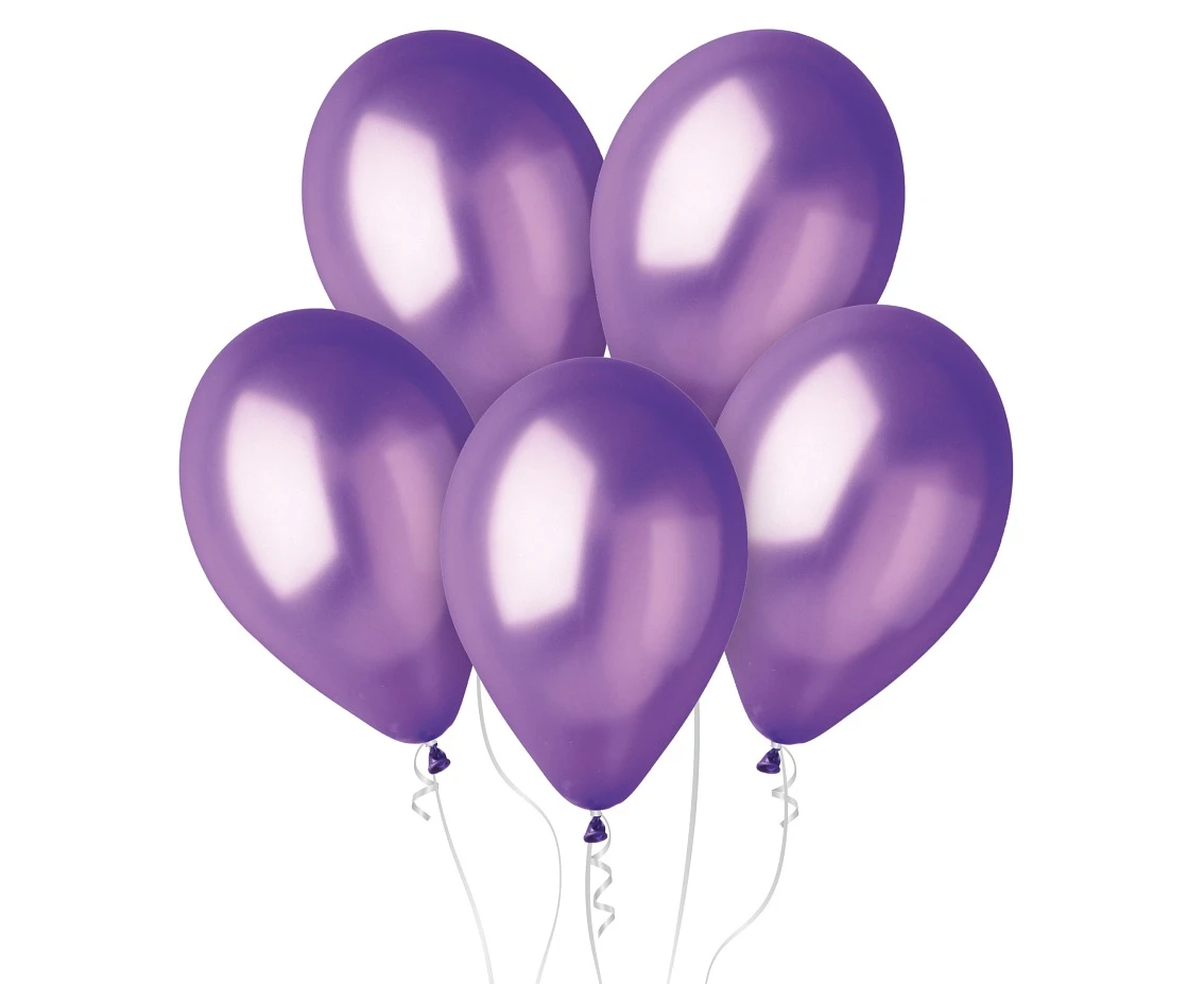 Balony Gemar 12", metalik fioletowe, 100szt.