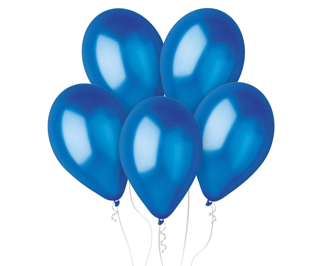 Balony Gemar 12", metalik oceaniczne niebieskie, 100szt.