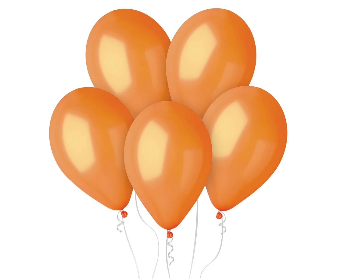 Balony Gemar 12", metalik pomarańczowe, 100szt.