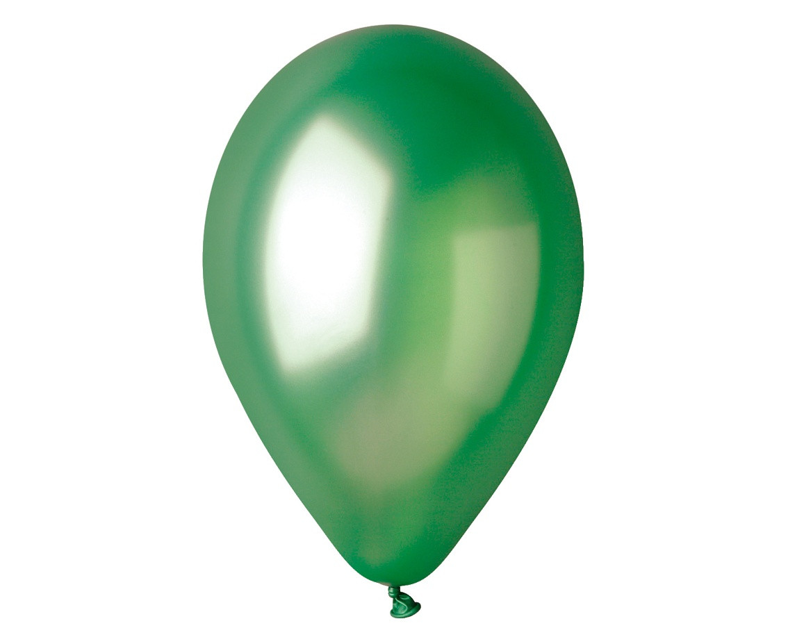 Balony Gemar 12", metalik zielone, 100szt.