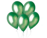 Balony Gemar 12", metalik zielone, 100szt.