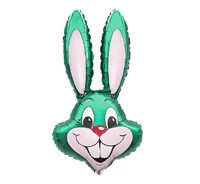 Foil balloon 14" FX - Rabbit - Rabbit (green),  unpacked (flat)