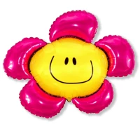 Foil balloon 24" FX - Flower (pink),  unpacked (flat) EOL