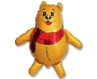 Foil balloon 24" FX - Puszatek Teddy Bear KK, unpacked (flat) EOL