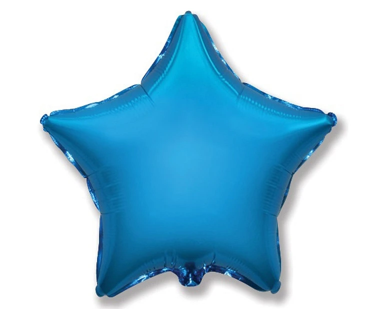 Foil balloon 18" FX - Star (blue),  unpacked (flat)