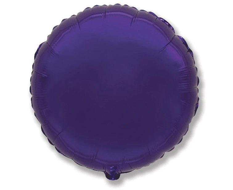 Foil balloon 18" FX - Round (purple) KK,  unpacked (flat) EOL