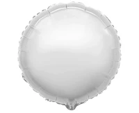 Foil balloon 18" FX - Round (silver), unpacked (flat)