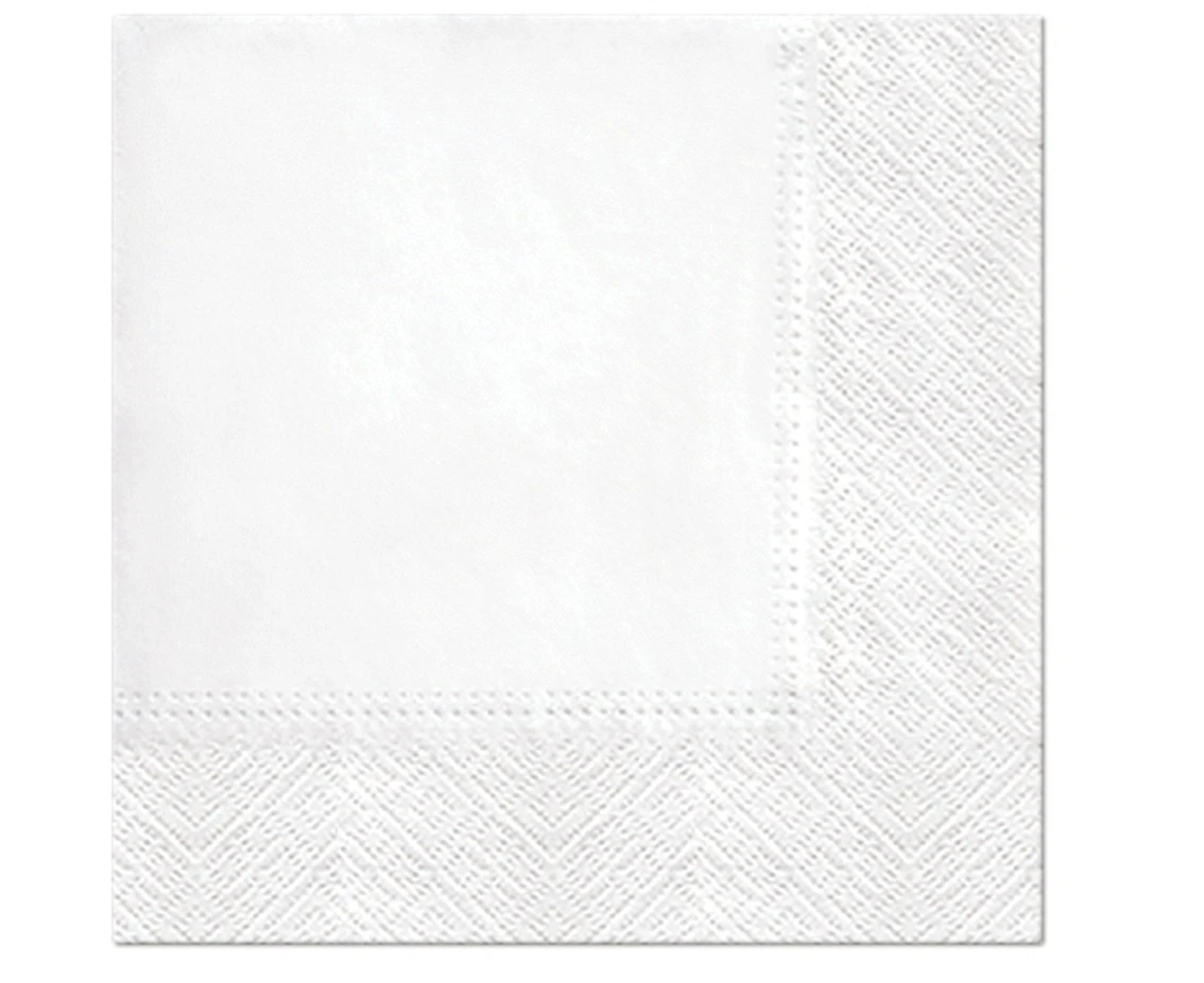 PAW Paper napkins PAW, White, solid colour, 33 x 33 cm / 20 pcs.