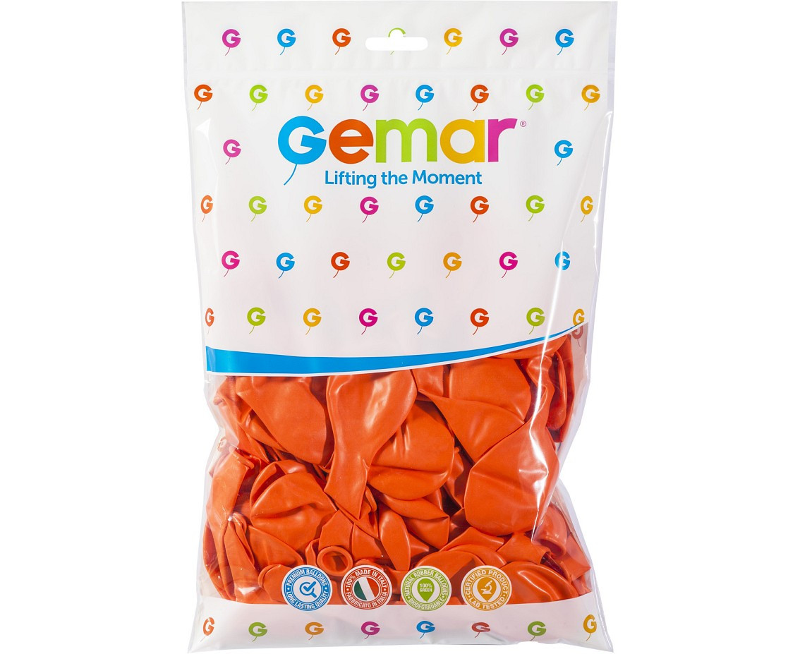 Balony Gemar 9", pastel pomarańczowe, 100szt.