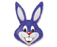Foil balloon 24" FX - Rabbit (purple) KK,  unpacked (flat) EOL