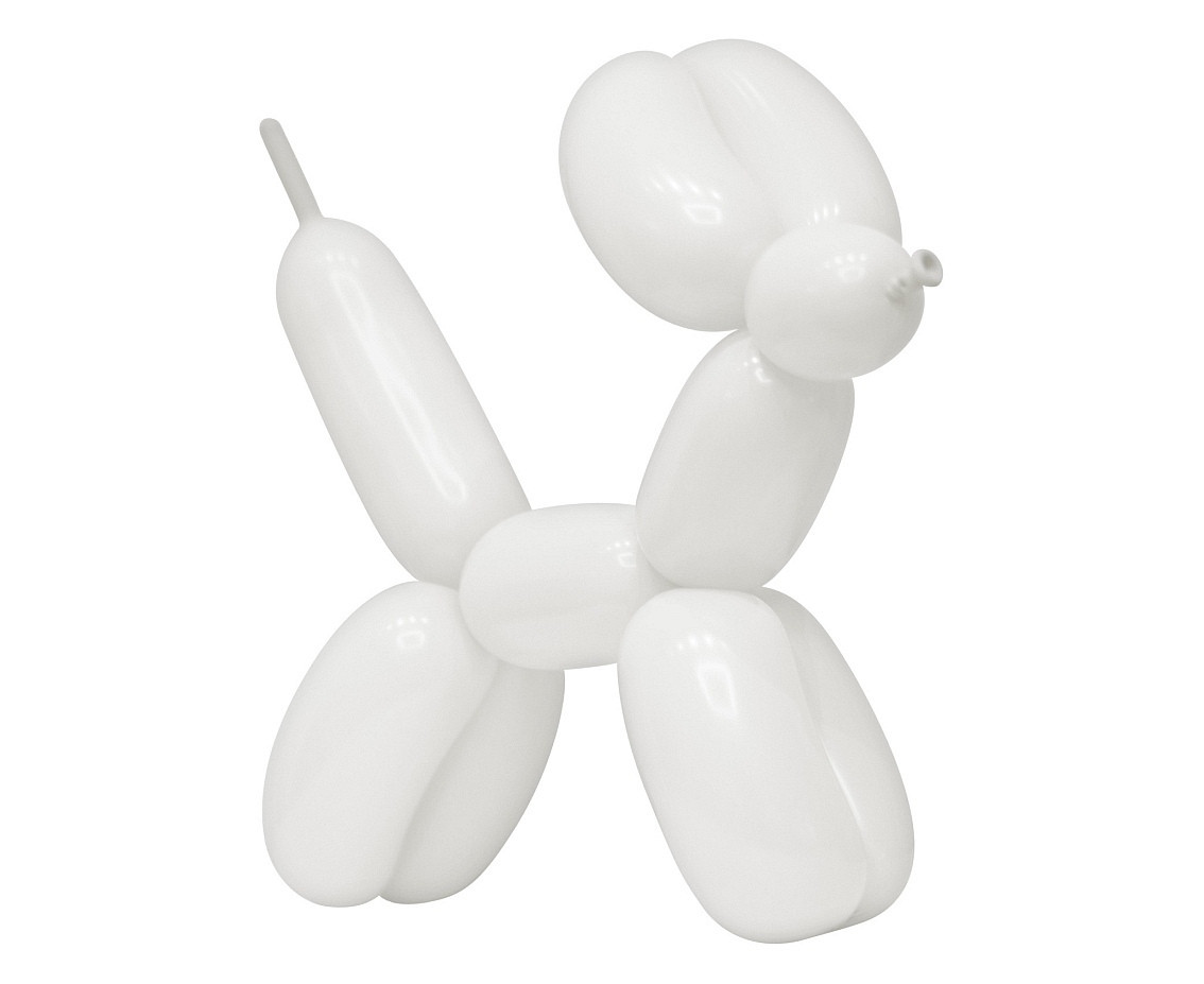 Balloons Gemar, modelling balloon, white, 100pcs