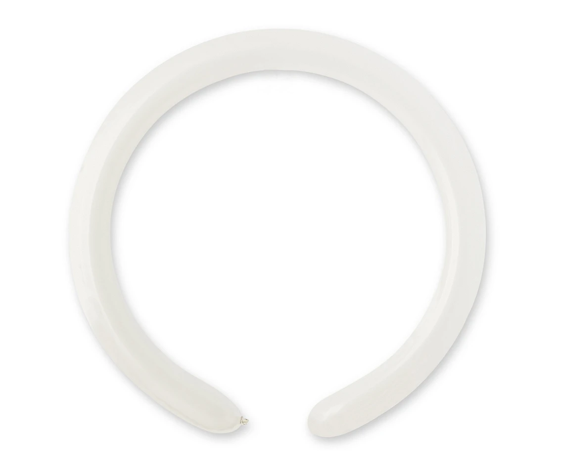 Balloons Gemar, modelling balloon, white, 100pcs