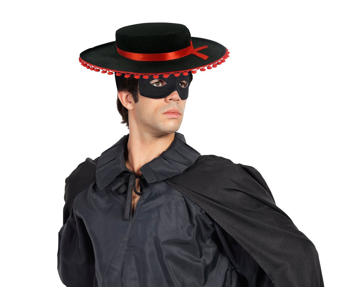 Sombrero hat with pom poms, one size