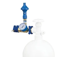 60/40 Helium/Air™ Push Inflator, with gauge, ribbon cutter