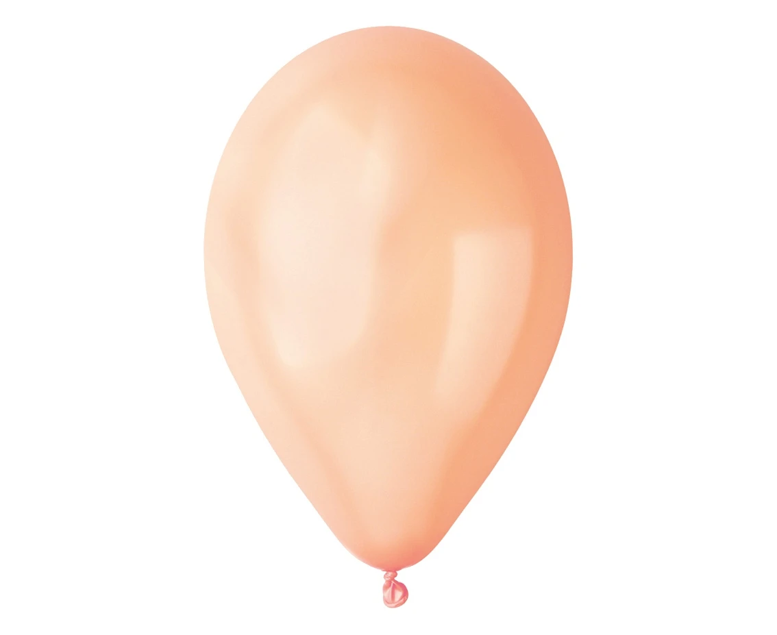 Balony Gemar 10", metalik łososiowe, 100szt. KK