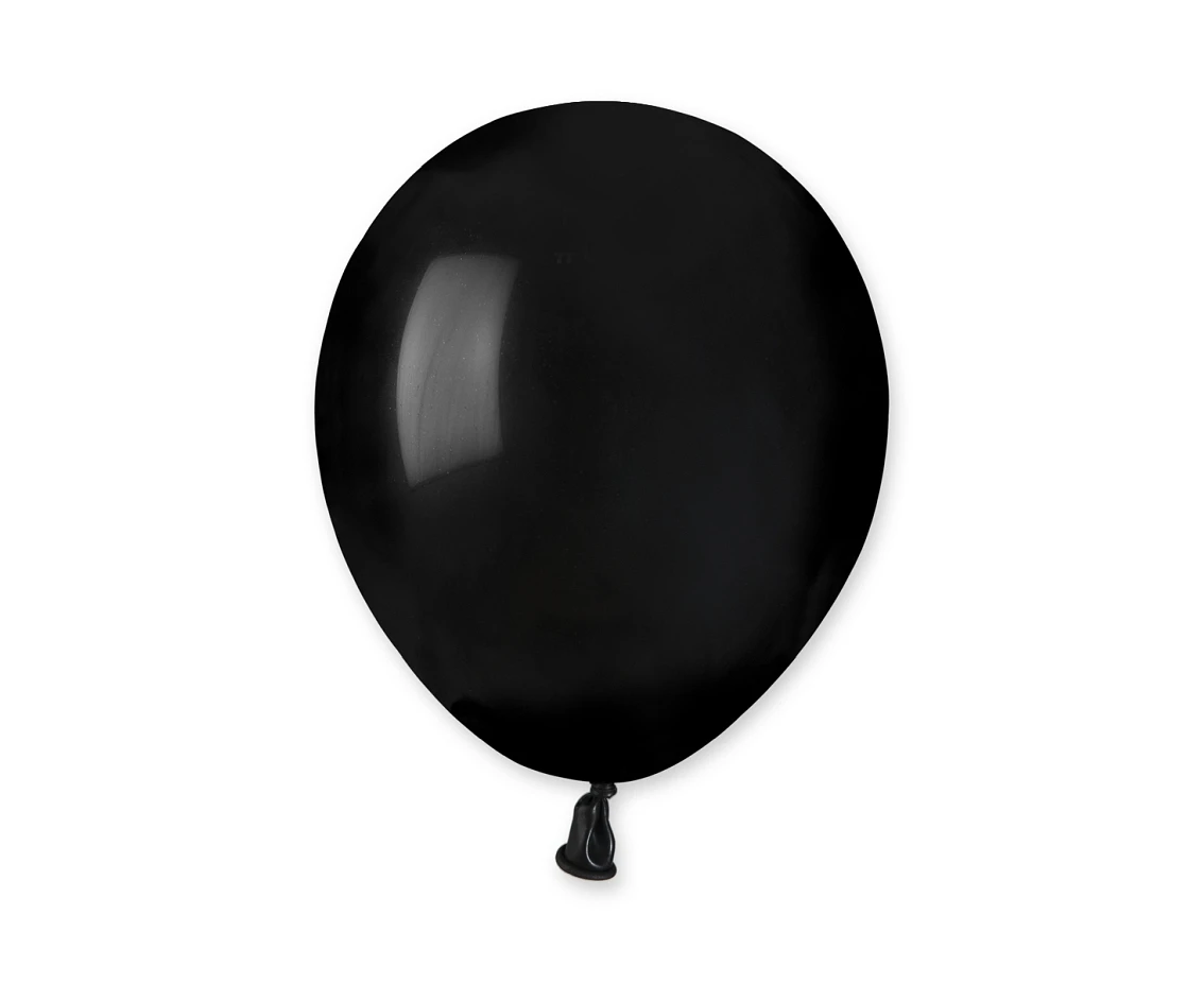 Balony Gemar 5", pastel czarne, 100szt.